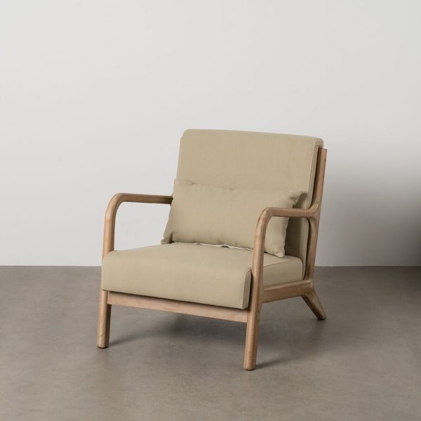 Armchair Beige 66 x 85 x 74 cm on Sale