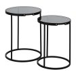 Set of 2 tables Black 46 x 46 x 60 cm (2 Units) Supply