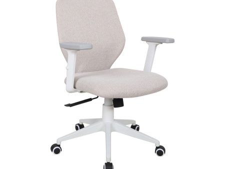 Office Chair White Beige 63 x 59 x 94,5 cm Discount