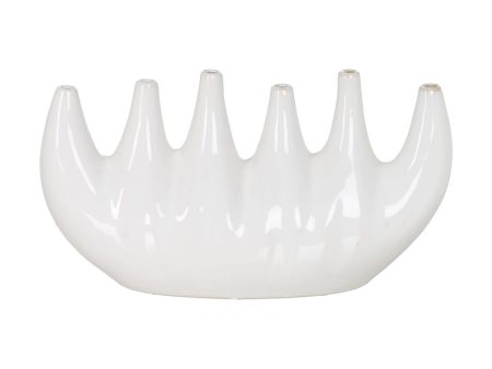 Vase White Ceramic 47 x 16 x 25 cm Sale