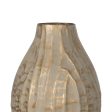 Vase Beige Golden Iron 16 x 16 x 30 cm For Discount