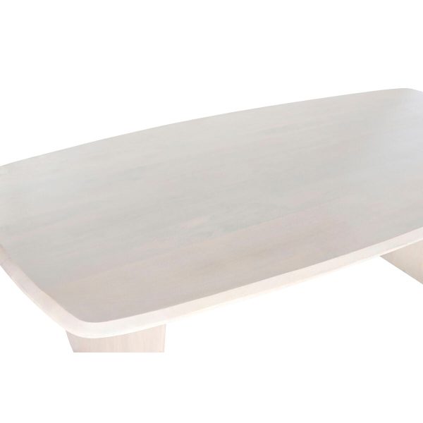 Dining Table Home ESPRIT White Mango wood 218 x 100 x 76 cm Discount