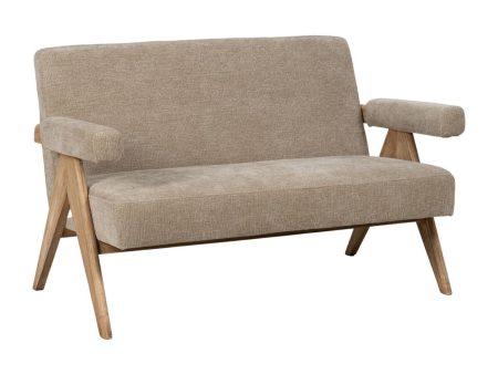 Garden sofa Beige 134 x 76 x 85 cm Fashion