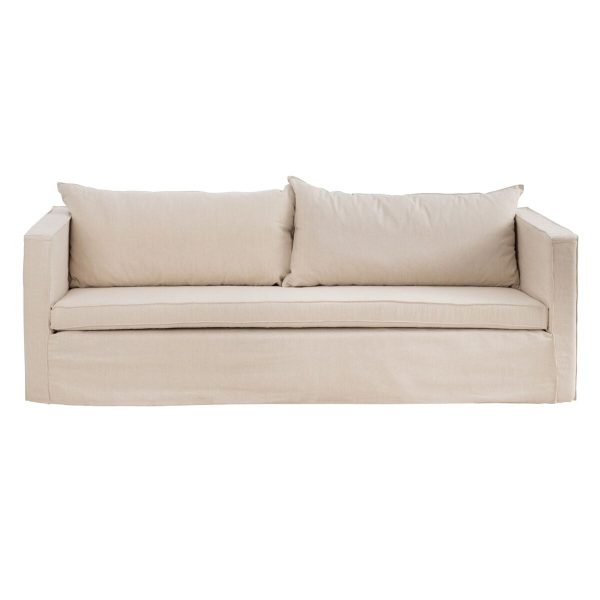 Sofa Beige 240 x 100 x 92 cm Hot on Sale