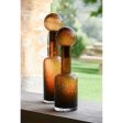 Vase Home ESPRIT Brown Crystal Modern 12,5 X 12,5 X 43,5 cm For Discount