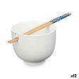 Bowl White Bamboo 24 x 10,7 x 13,3 cm Toothpicks asiatico oriental (12 Units) Hot on Sale