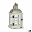 Lantern Silver Metal Wood White (14 x 39,3 x 20 cm) (6 Units) For Discount