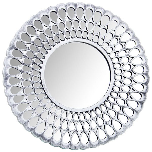 Mirror Set Alexandra House Living Silver Plastic 3 x 79 x 48 cm Circular Cheap