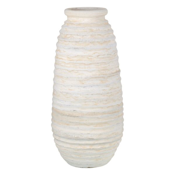 Vase Ceramic Cream 35 x 35 x 80 cm Discount