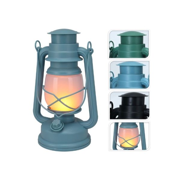 LED Lantern Lumineo Blue Green Aluminium 24,5 cm Hot on Sale