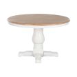 Dining Table Home ESPRIT White Natural Elm wood 120 x 120 x 76 cm on Sale