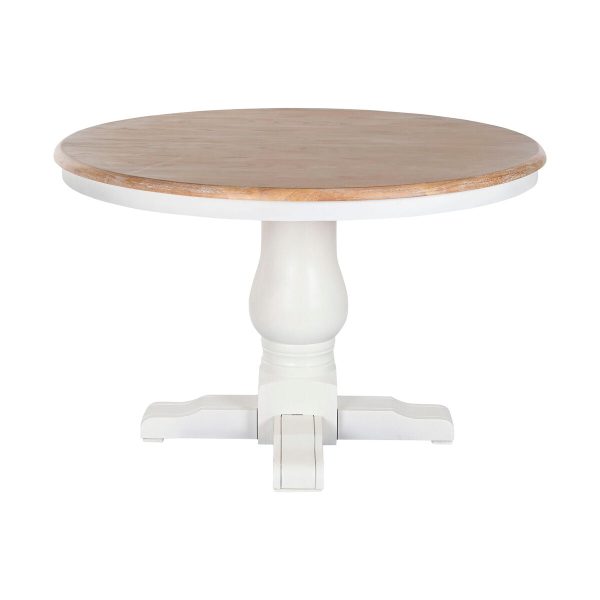 Dining Table Home ESPRIT White Natural Elm wood 120 x 120 x 76 cm on Sale