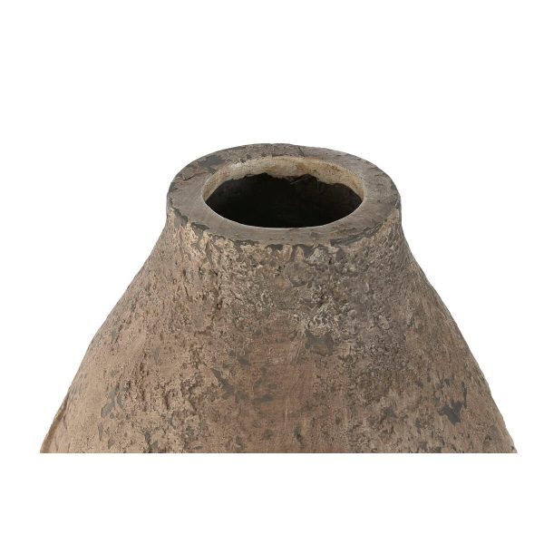 Vase Home ESPRIT Beige Magnesium 28 x 28 x 48 cm For Sale