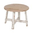 Centre Table White Natural 60 x 60 x 45 cm Online now