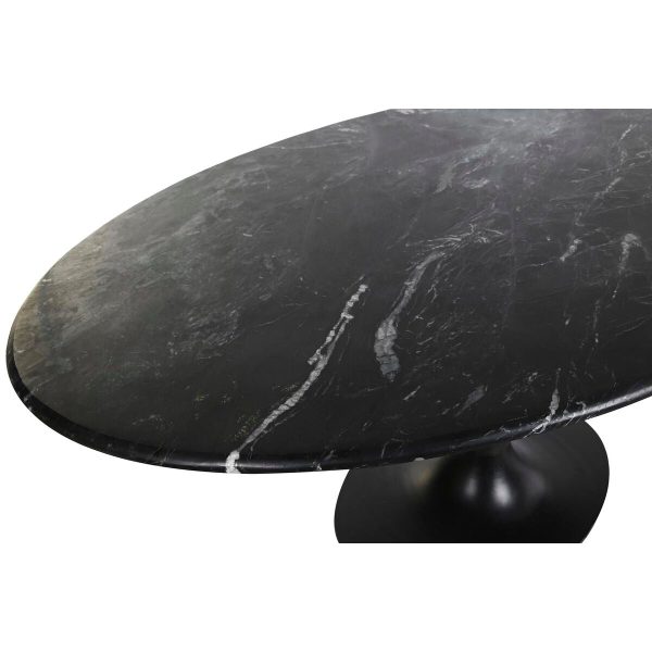 Dining Table DKD Home Decor Black Metal Marble 180 x 100 x 76 cm on Sale