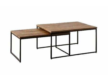 Centre Table Iron Mango wood 80 x 60 x 40 cm For Cheap