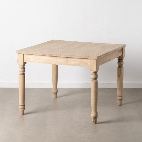 Dining Table 100 x 100 x 77 cm Natural Mindi wood For Cheap