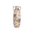 Vase Home ESPRIT White Multicolour Lilac Stoneware 13 x 13 x 35 cm Online