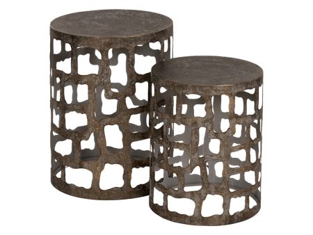 Set of 2 tables Golden 40,5 x 40,5 x 55 cm 40,5x40,5x55 cm (2 Units) Online now