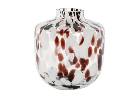 Vase Home ESPRIT White Brown Crystal Modern 15 x 15 x 17 cm For Discount