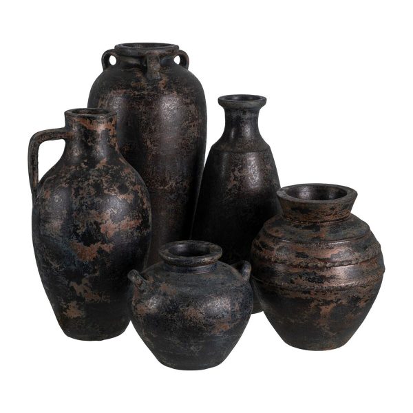 Vase Brown Terracotta 23 x 25 x 51 cm For Discount