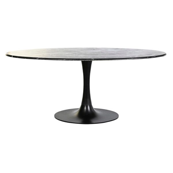 Dining Table DKD Home Decor Black Metal Marble 180 x 100 x 76 cm on Sale