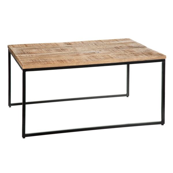 Centre Table Iron Mango wood 80 x 60 x 40 cm For Cheap