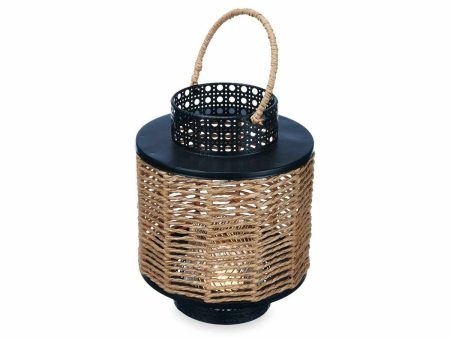 Lantern Black Metal 17 x 23 x 17 cm (4 Units) Rattan on Sale