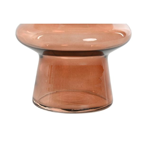 Vase Home ESPRIT Amber Crystal Modern 11,5 X 11,5 X 19,5 cm For Discount