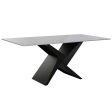 Dining Table Home ESPRIT Black Metal Ceramic 180 x 90 x 75 cm Online now