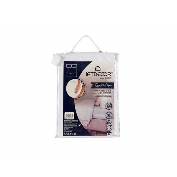 Mattress protector White 135 x 195 cm (6 Units) Fashion