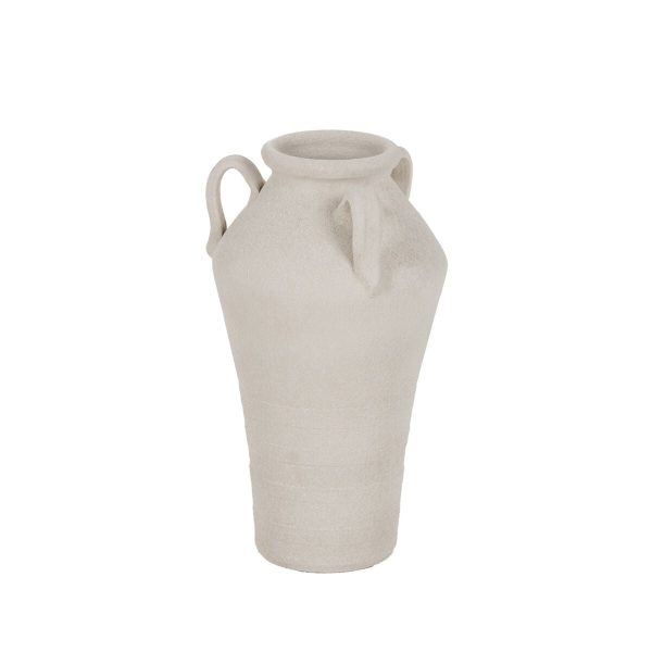 Vase White Ceramic 23 x 23 x 40 cm Online Hot Sale