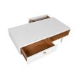 Centre Table Home ESPRIT White Natural Polyurethane MDF Wood 120 x 60 x 40 cm For Sale