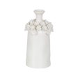 Vase White Ceramic 15 x 15 x 31 cm Supply