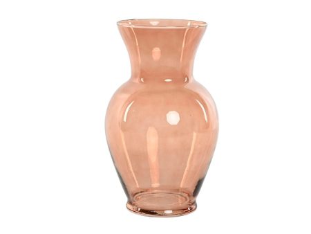 Vase Home ESPRIT Amber Crystal Modern 16 x 16 x 27 cm Discount