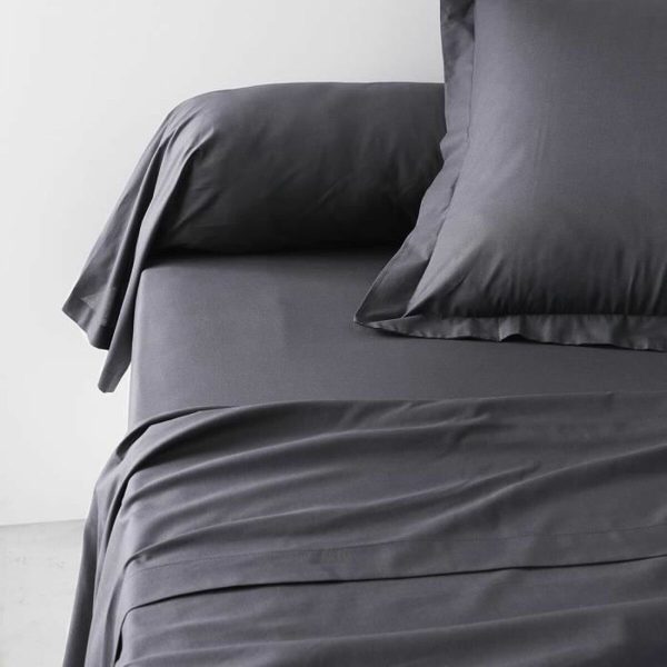 Pillowcase TODAY Essential Black 45 x 185 cm Anthracite Online Hot Sale