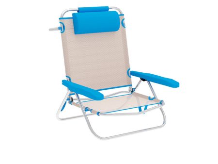 Folding Chair Marbueno Blue Beige 61 x 82 x 68 cm Sale