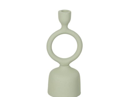 Candleholder Light Green Iron 9 x 7 x 25 cm Sale