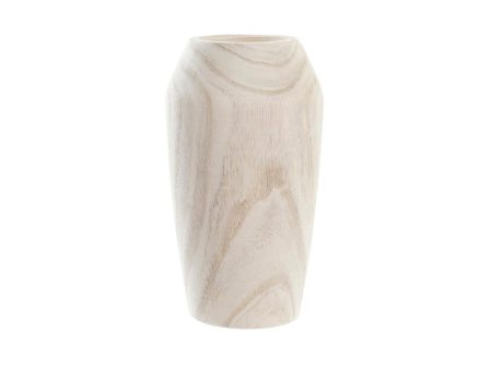 Vase DKD Home Decor Brown Paolownia wood Natural 11 x 11 x 22 cm Hot on Sale