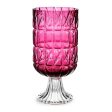 Vase Pink Engraving Crystal (13 x 26,5 x 13 cm) Hot on Sale