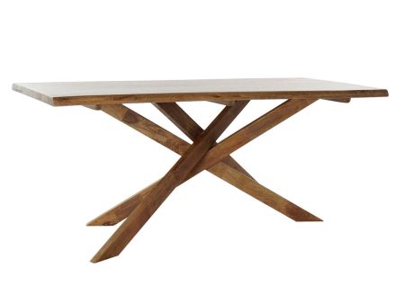 Dining Table DKD Home Decor 180 x 86 x 76 cm Natural Walnut Hot on Sale