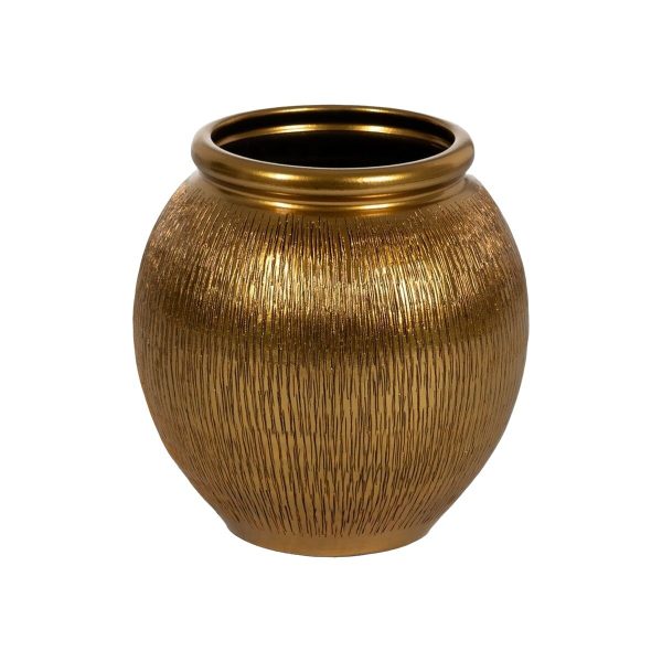 Vase Golden Ceramic 34 x 34 x 50 cm For Cheap