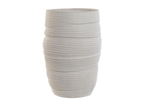 Vase Home ESPRIT White Ceramic 27 x 27 x 37 cm on Sale