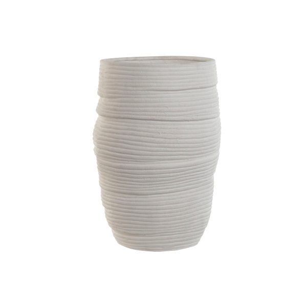 Vase Home ESPRIT White Ceramic 27 x 27 x 37 cm on Sale