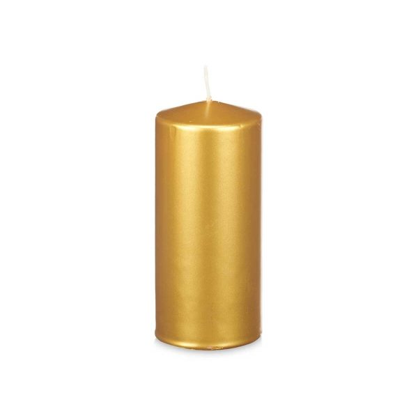 Candle Acorde 92546 Golden 9 x 20 x 9 cm (8 Units) Online Hot Sale