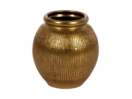 Vase Golden Ceramic 29 x 29 x 30 cm Discount