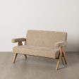 Garden sofa Beige 134 x 76 x 85 cm Fashion