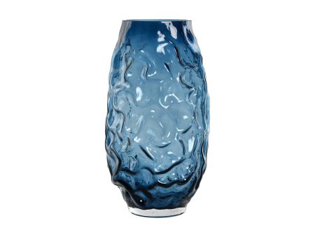 Vase Home ESPRIT Blue Crystal Modern 17 x 17 x 30 cm on Sale