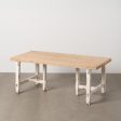 Dining Table White Natural Fir wood 120 x 60 x 48 cm Sale