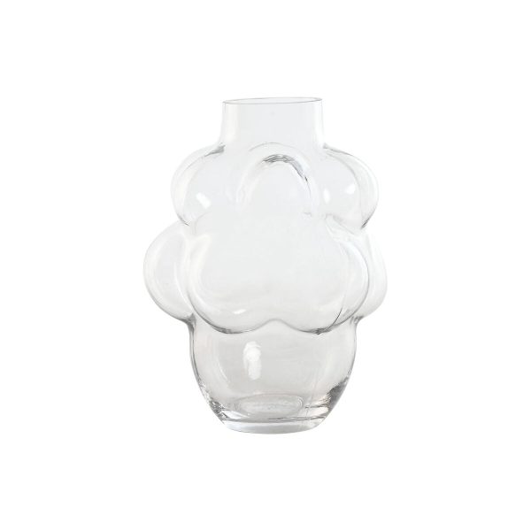 Vase Home ESPRIT Transparent Crystal 19 x 19 x 24 cm Discount